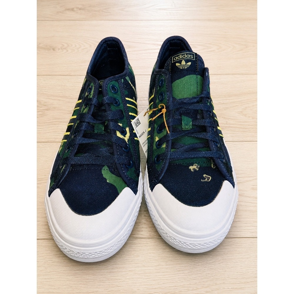 Adidas Originals Nizza Camo Canvas Sneakers Navy Green Women 6.5 NWT
